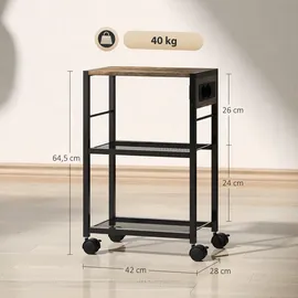 Homcom Druckerständer 42 x 28 x 64,5 cm Braun