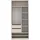 marmex möbel TRES 13C Garderobenschrank 90x51x206cm beige