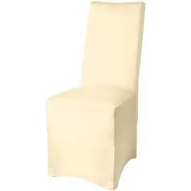 Beautissu Stuhlhusse Leona Creme 95 x 45 cm