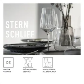 Ritzenhoff & Breker RITZENHOFF Champagnerglas Sternschliff 2, 2 Stück mit Relieflinie - Made in Germany