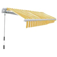 vidaXL Gelenkarmmarkise 300 cm gelb/weiß