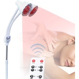 Futchoy 275W Infrarotlampe Rotlichtlampe Wärmelampe 360° Infrarot-Wärmestrahler Rotlicht Strahler Doppelkopf Infrarotlichttherapie Therapielampe, Temperatur Einstellbar