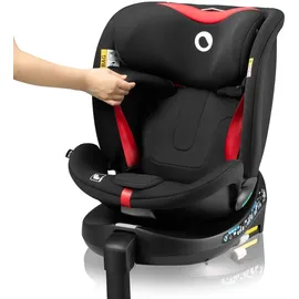 lionelo NAVY i-Size Drehbarer 360o Kindersitz, 40-150 cm, Gruppe 0+1 2 3, vorwärts- und rückwärtsgerichtete Montage, ISOFIX und Stützfuß, Verstellbare Kopfstütze und Rückenlehne, Dri-Seat Einsatz