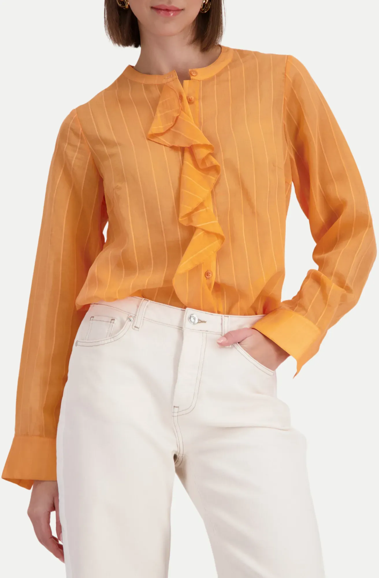 Volantbluse Orange 44
