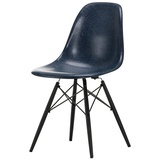 Vitra Stuhl Eames Fiberglass Side Chair DSW navy blue blau, Designer Charles & Ray Eames, 83x46.5x55 cm