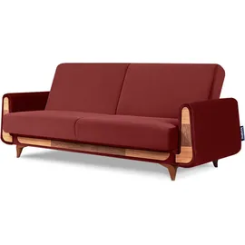 konsimo® Schlafcouch 3-Sitzer Braun/Grün