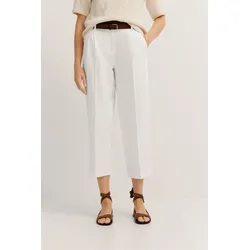 Chinohose BUGATTI, Damen, Gr. 40, Normalgrößen, 20, ecru, 97% Baumwolle, 3% Elasthan, unifarben, casual, normal, Hosen, mit Bundfalte