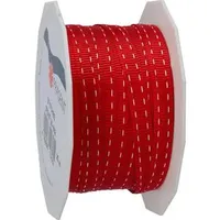 Präsent Geschenkband Stitches seidenmatt rot 7,0 mm x 20,0 m