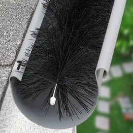 Relaxdays Dachrinnenbürste 10er Set 100 x 12 cm schwarz