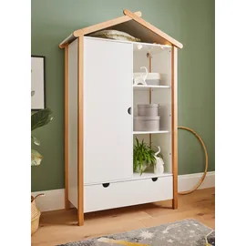 Möbilia Kinderkleiderschrank Dolidoo 112 x 51 x 187 cm Kiefer lackiert weiß