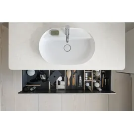 Duravit Waschtischunterschrank 1 Auszug 133,8 x 74,3 x 57 cm Steingrau Seidenmatt