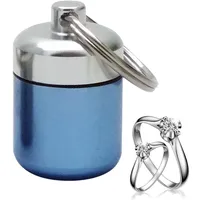 Taschen-Pillendose, Pillen-Organizer aus Metall - Pillenorganizer aus Metall mit Schlüsselanhänger,Tragbarer Organizer mit Schwammpolstern für Rucksackreisen, platzsparender Goowafur