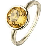 Jobo Goldring JOBO "Ring Citrinring" Gr. 52, orange, Fingerringe, Damen, 52, Gelbgold 585, Goldring, 585 Gold mit Citrin