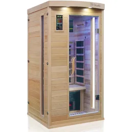 Dewello Pierson Pro 100x100 für 1 Person mit 3 DUO-Vollspektrumstrahlern aus Hemlockholz & Zeder