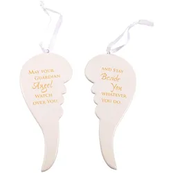 Deko-Anhänger Engelsflügel 17cm Schutzengel Glücksbringer Geschenkanhänger weiß