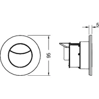 TECE Flushpoint pneumatische Fernauslösung, für Zweimengentechnik, runde Blende, 9240981,