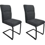 Hti-Living Esszimmerstuhl Liron Polyester grau 2er Set