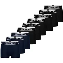 SCHIESSER Retro Boxershorts blau/schwarz M 9er Pack