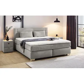 Jockenhöfer Boxspringbett »Romana, inkl. 7-Zonen-TTFK-Matratze« KS-Topper, verschiedene Härtegrade und Bettbreiten wählbar, grau