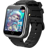 Smooce Kinder Smartwatch, Smart Watch für Kinder mit 24-Puzzle-Spiele, Musik, Dual Kamera, Geburtstagsgeschenk Smartwatches für Kinder Jungen Mädchen 3-12 Jahre (Schwarz)