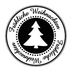 Rayher Fröhliche Weihnachten Motivstempel Weihnachtsbaum 3,0 cm