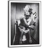 reinders Wandbild 50 x 70 cm Toilet Pic Holz Schwarz