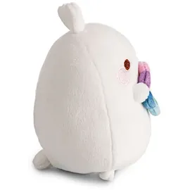 NICI Kuscheltier Molang mit Regenbogenblume - Weiß