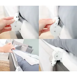 roba Bettschutzgitter Klipp-Klapp 100 cm grau
