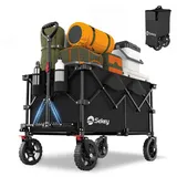Sekey Bollerwagen Faltbar Handwagen Klappbar Transportwagen 200L 200KG Einkaufstrolley, Kompakt faltbar, spart Platz – ideal für Ausflug, Reise, Party schwarz