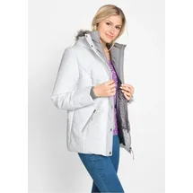 bonprix Winterjacke BONPRIX "Winterjacke in 2-in1 Optik", Damen, Gr. 50, weiß (wollweiß), Web, Obermaterial: 100% Polyester. Futter: 100% Polyester.