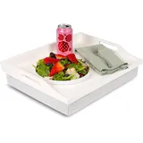 ROSSIE HOME Betttablett aus Holz, mit abnehmbarem Kissen, Serviertablett, für Laptops bis zu 39,6 cm (15,6 Zoll), Stil-Nr. 76101