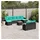 vidaXL Gartensofa-Set 10-tlg. Loungesofa schwarz