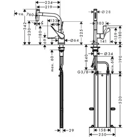 Hansgrohe Cittero Edelstahl Finish (39862800)
