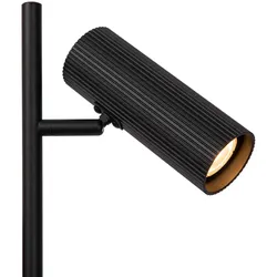 Lucide Stehlampe Clubs, schwarz, für Wohn- / Esszimmer, Aluminium, Modern, Stehlampe - cm - cm - 140 cm