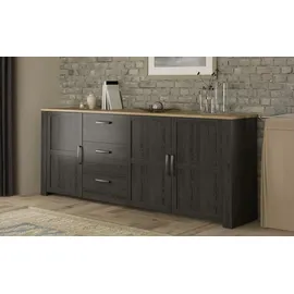 Möbel Kraft Sideboard 220 x 87 x 42 cm Weiß