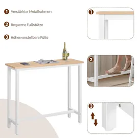 Woltu Bartisch 120 x 40 x 100 cm Beige