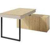 Deine Möbel 24 Kinderschreibtisch, Beige, Eiche, Holzwerkstoff, 2 Schubladen, 228x75x140 cm, Arbeitszimmer, Schreibtische, Jugend- & Kinderschreibtische