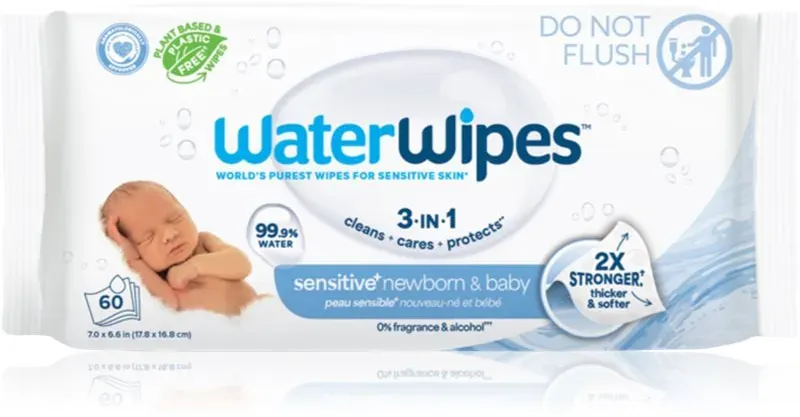 WaterWipes Baby Wipes sanfte Feuchttücher für Kleinkinder 60 St.