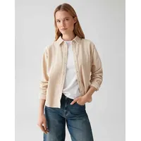 Opus Langarmbluse FRENKI Regular Overshirt aus Cord Macadamia, 38