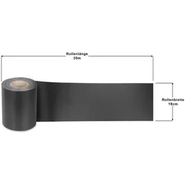 Hanse Sichtschutzstreifen 35 m x 19 cm Anthrazit PVC