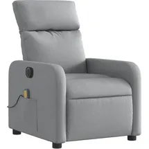 vidaXL Massagesessel Elektrisch Stoff 89,5 x 95,5 x 0 cm Hellgrau mit Vibrationsmassage