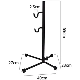 Maclean Brackets Fahrradständer MC-434 vertikaler Fahrradhalter bis 20kg Tragfähigkeit schwarz