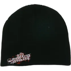 RED JUMPSUIS APPARATUS Unisex Beanie Baumwoll-Mütze im klassischen Schnitt KC110824RJA Schwarz/Rot/Weiß - One-Size