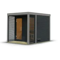 Karibu Saunahaus Ares 2 - Hybridhaus mit Metallrahmen -