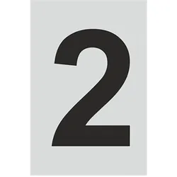 Ziffer Edelstahl-Optik -  2