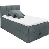 ed exciting design Polsterbett Granada 2 120 x 200 cm Stoff Grau Anthrazit