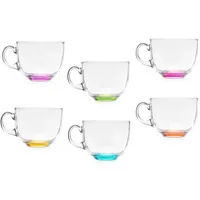 emeco Latte-Macchiato-Glas 6 Latte Macchiato Gläser 470ml mit Henkel Kaffeegläser Buten XXL, 6-tlg., Glas