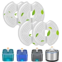 Berein Ersatzfilter Katzenbrunnen Trinkbrunnen Filter für Katze Katzenbrunnen Filter rund für Trinkbrunnen 2.5L Edelstahl 2L Katzentrinkbrunnen Aktivkohlefilter (4 Stück)