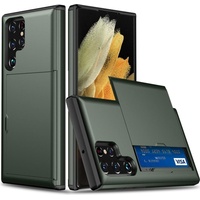KönigDesign Hülle kompatibel mit Samsung Galaxy S22 Ultra 5G Kunststoff Soft Handyhülle - Handy Case Dunkelgrün