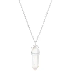 Elli Kugelkette Kristall Edelstein Hexagon 925 Silber Ketten   Damen 